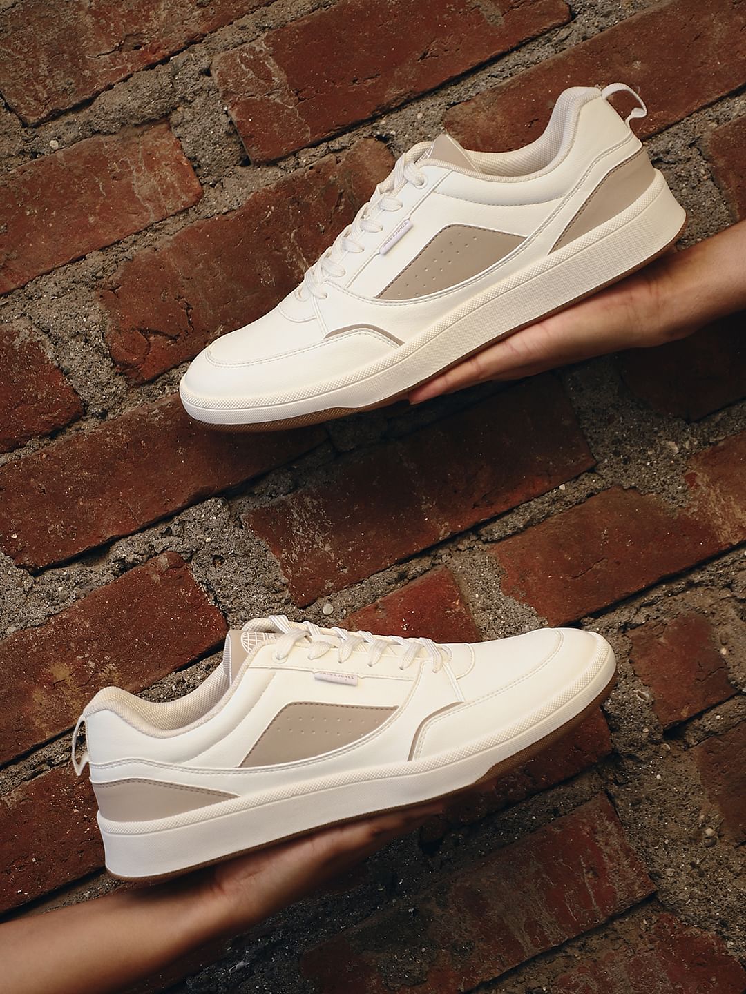 White PU Casual Sneakers - 40