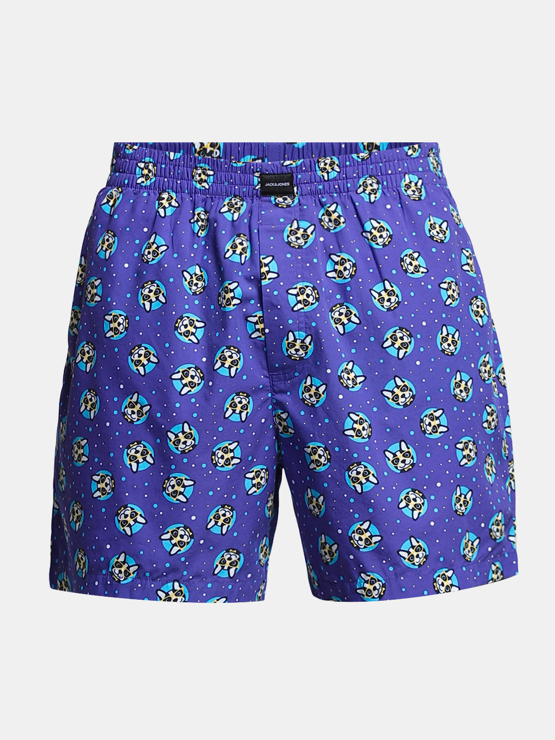 Blue Doggo Print Cotton Boxers