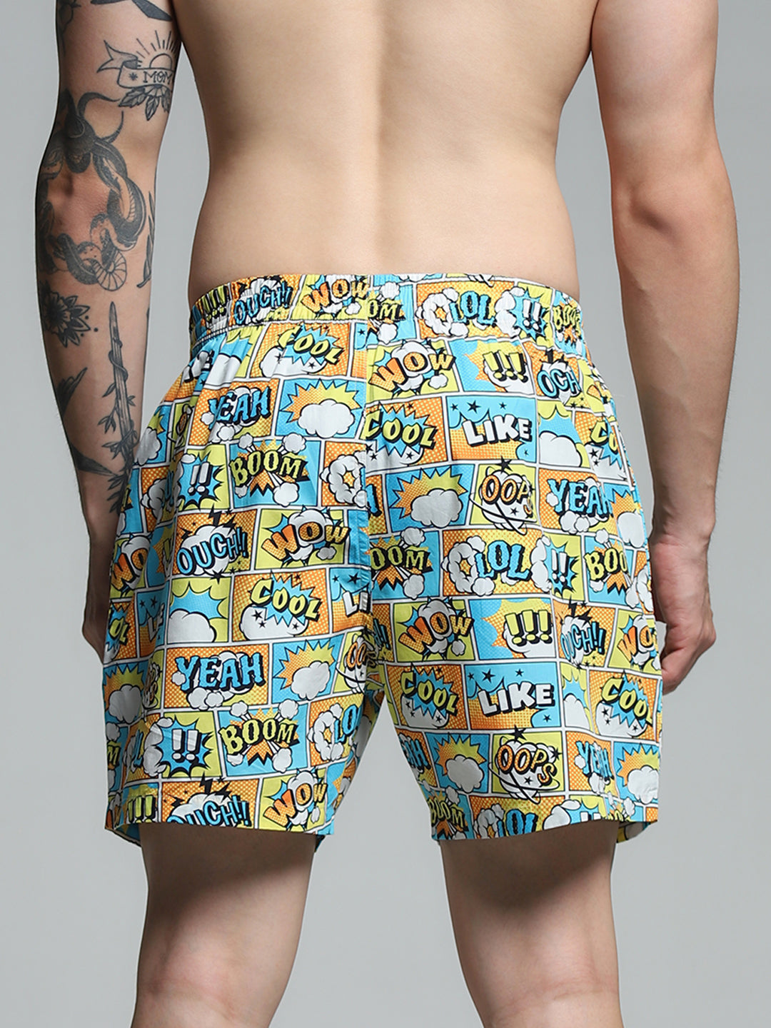 Yellow Printed Cotton Boxers