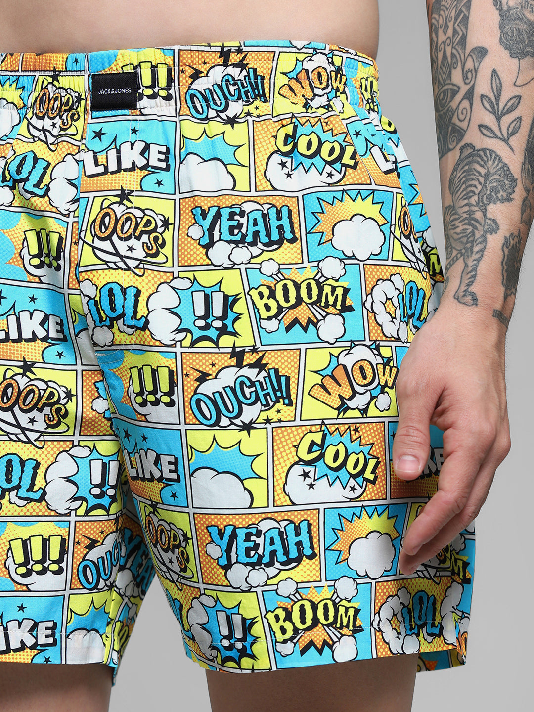 Yellow Printed Cotton Boxers