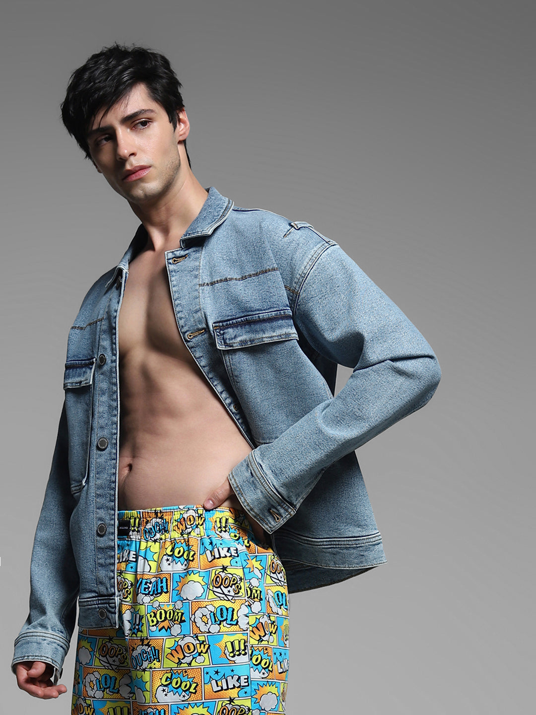 Yellow Printed Cotton Boxers