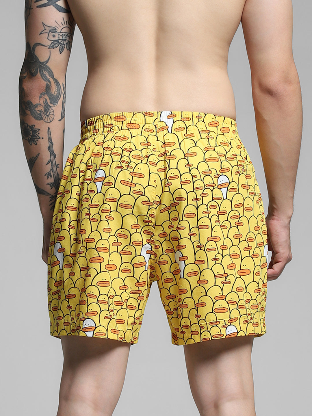 Yellow Duck Print Cotton Boxers