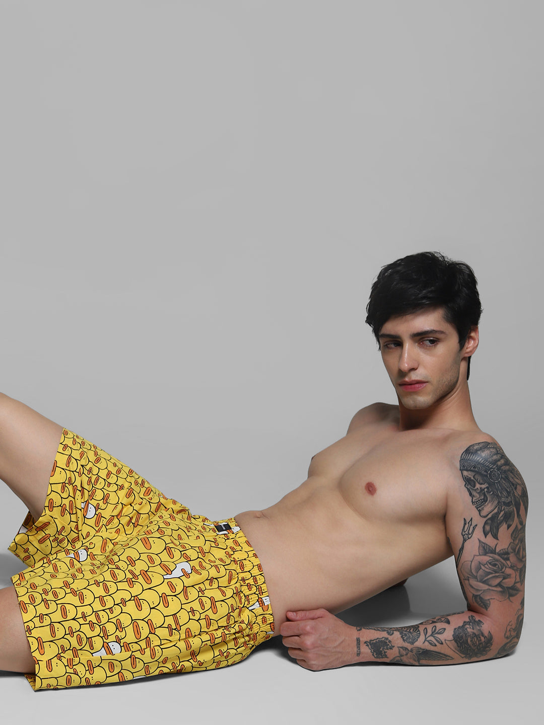 Yellow Duck Print Cotton Boxers