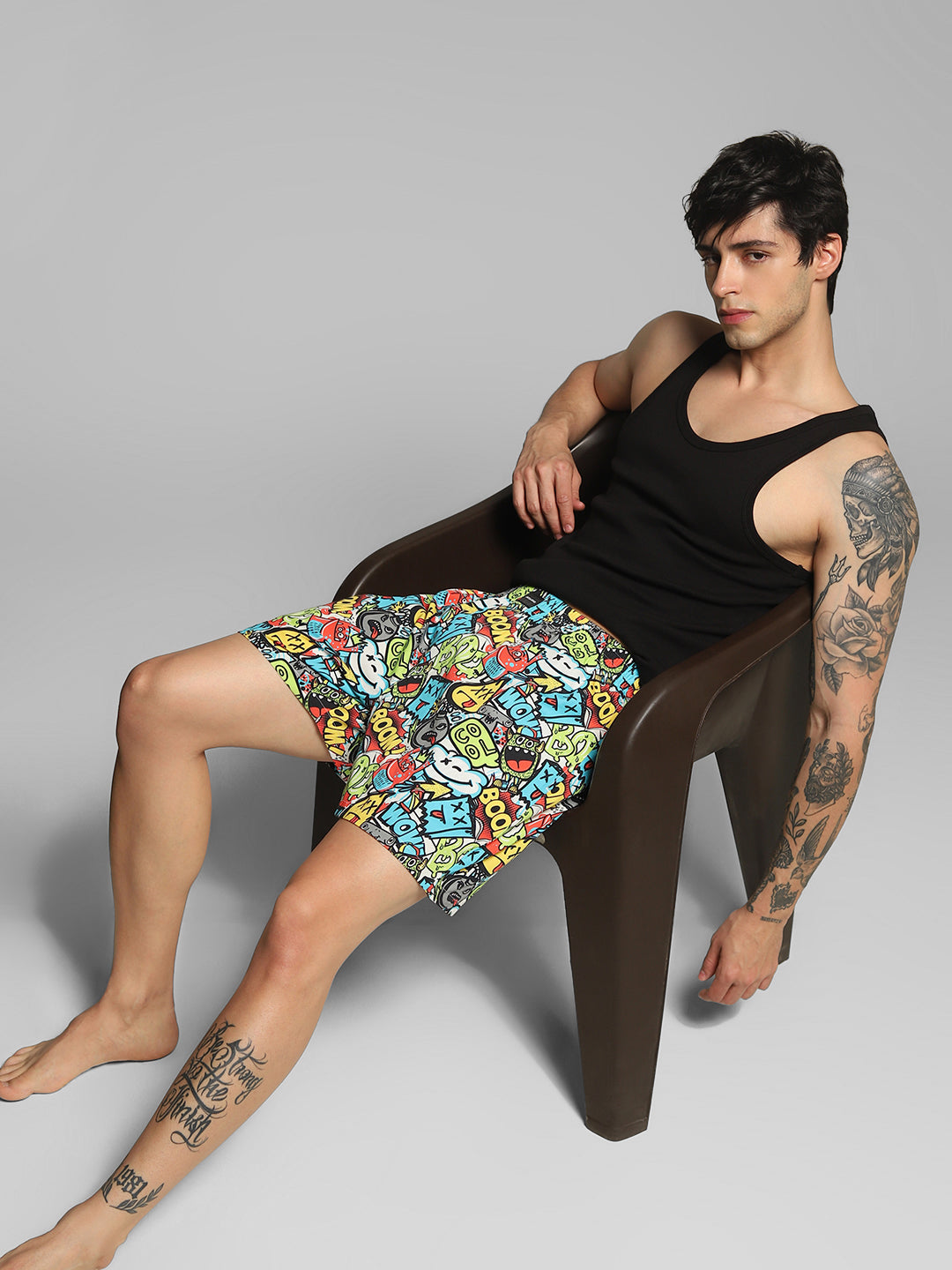 Multi-Colour Printed Cotton Boxers