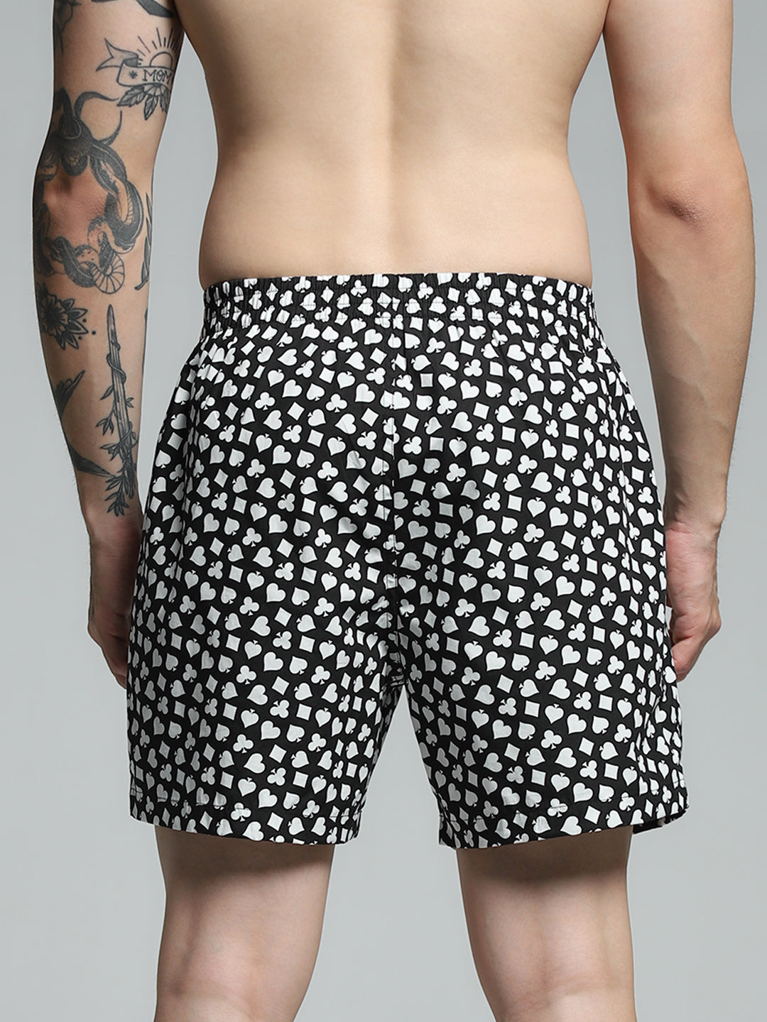 Black Printed Cotton Boxers