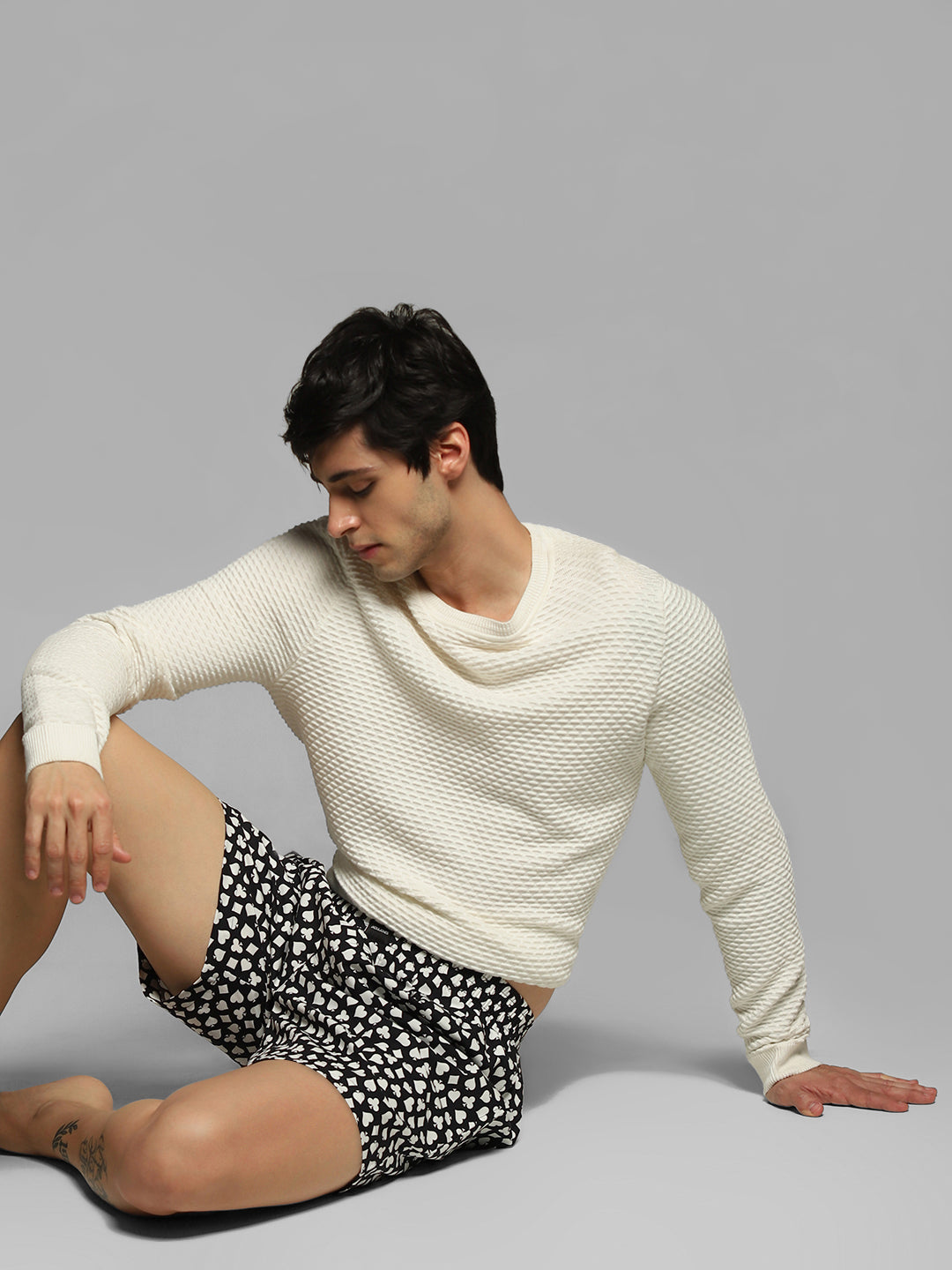 Black Printed Cotton Boxers