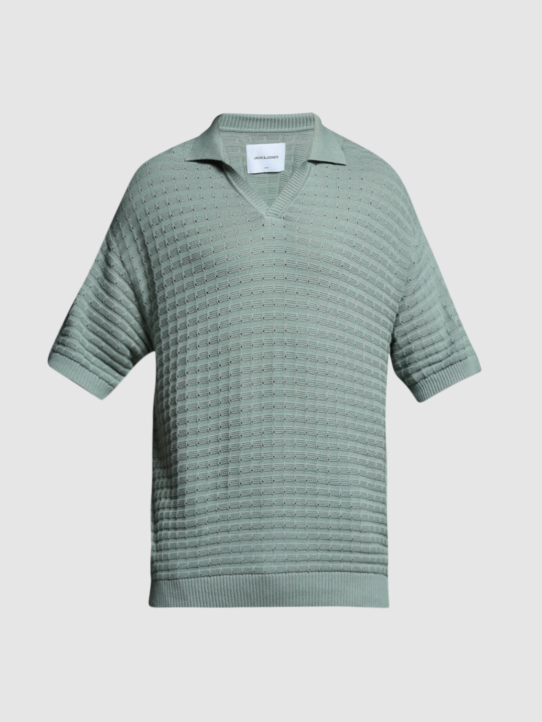 Green Jacquard Oversized Polo