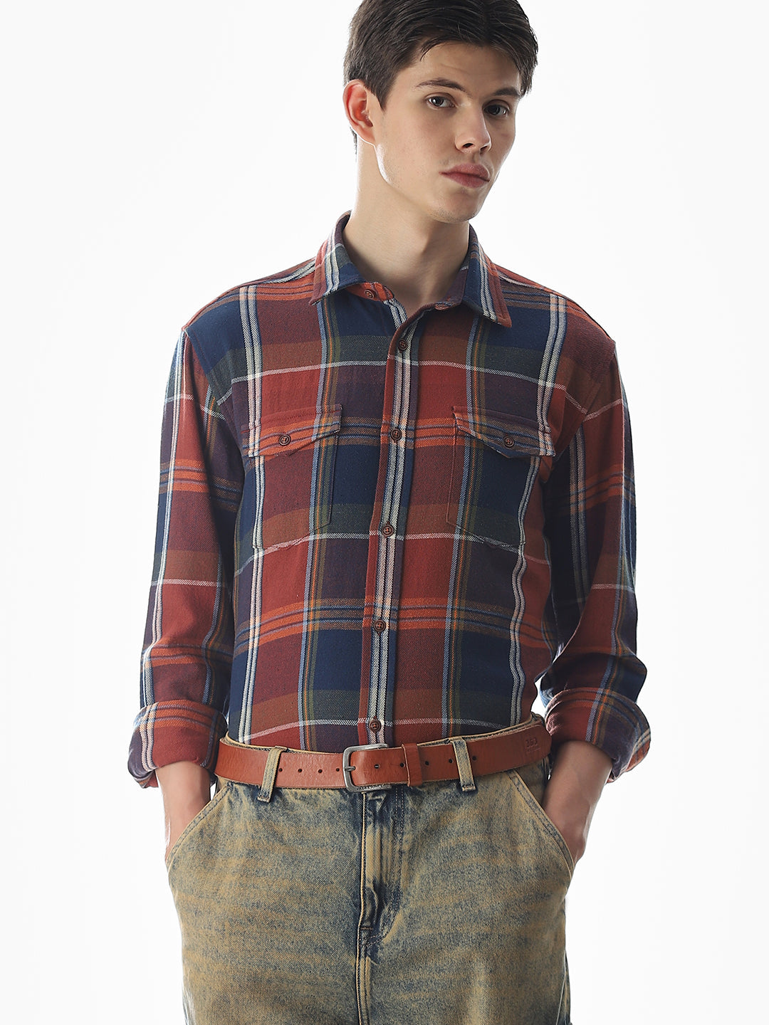 Blue & Red Check Shirt