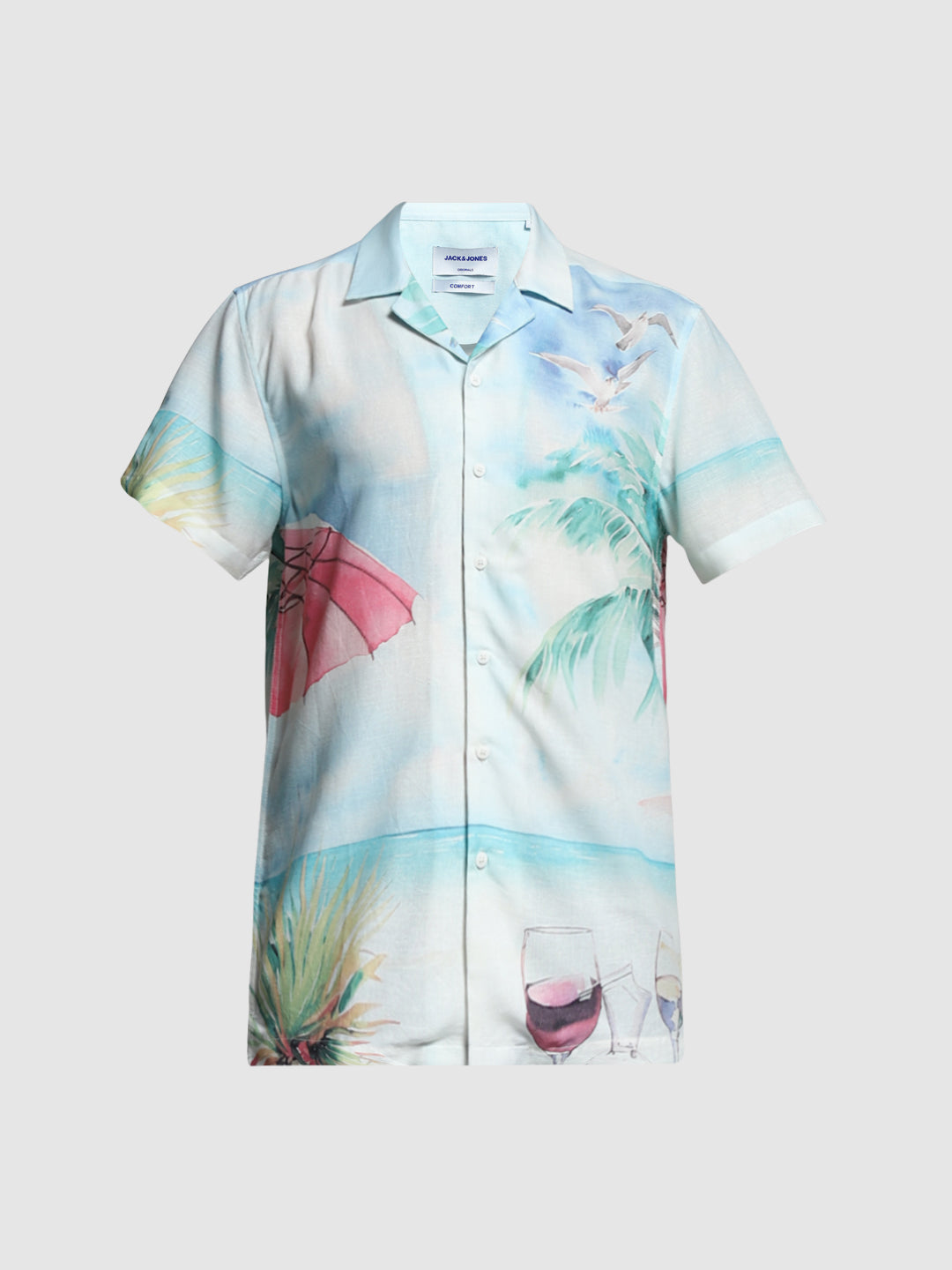 JACK&JONES Blue Printed Comfort Fit Shirt