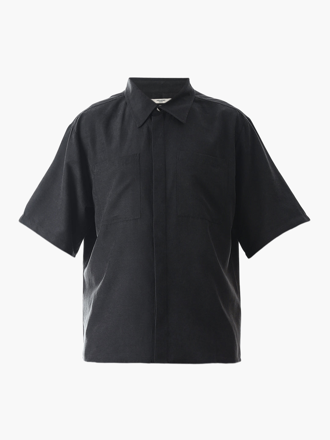 Dark Grey Short Sleeves Overshirt