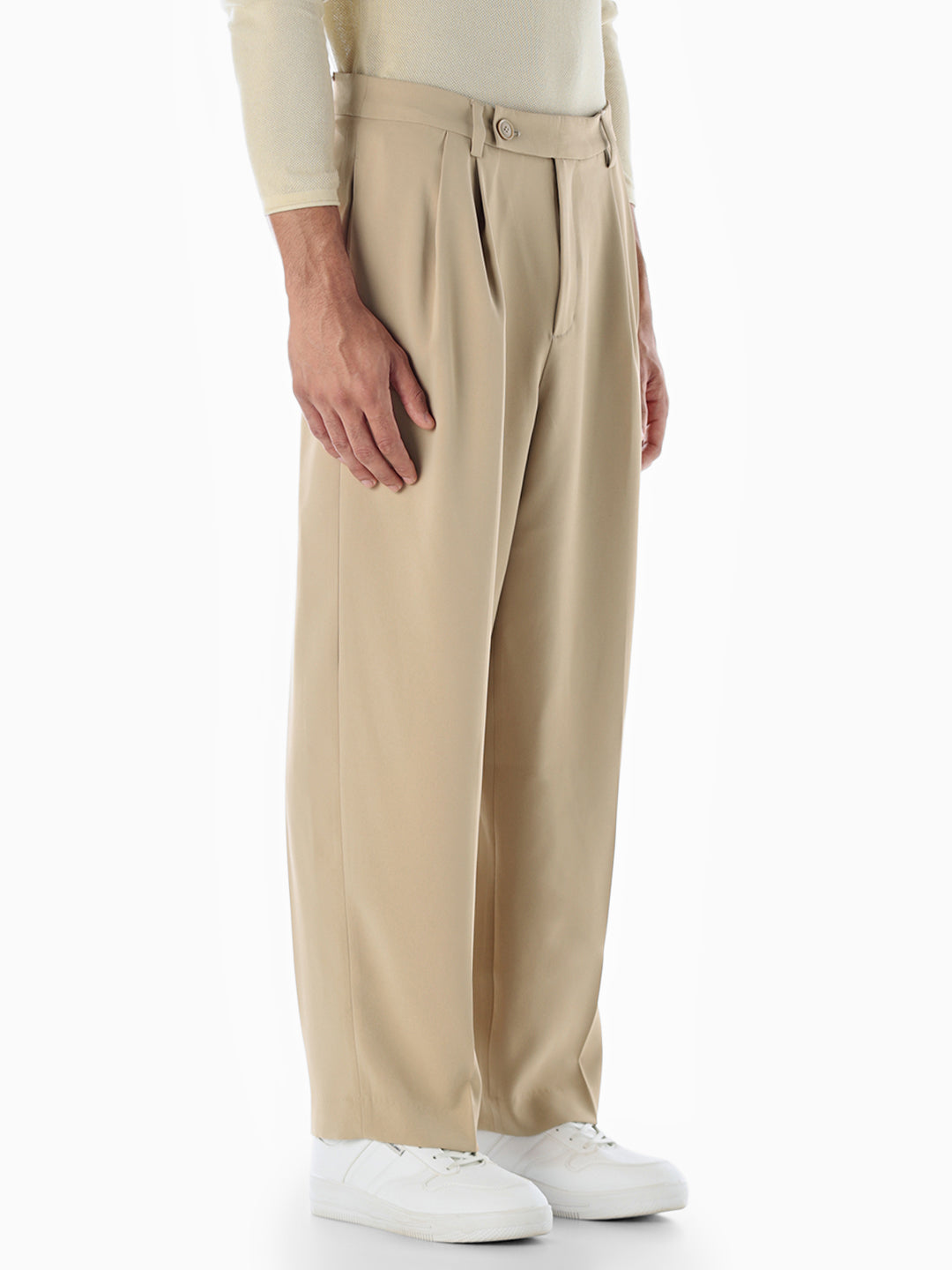 Loose Fit Mid Rise Pants