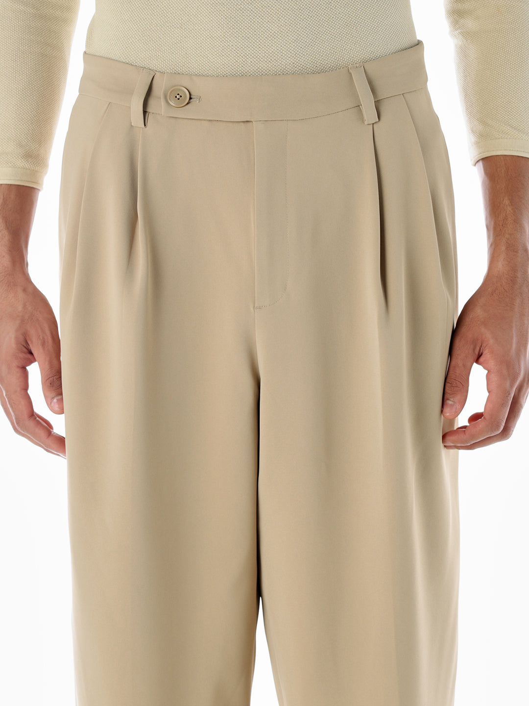 Loose Fit Mid Rise Pants