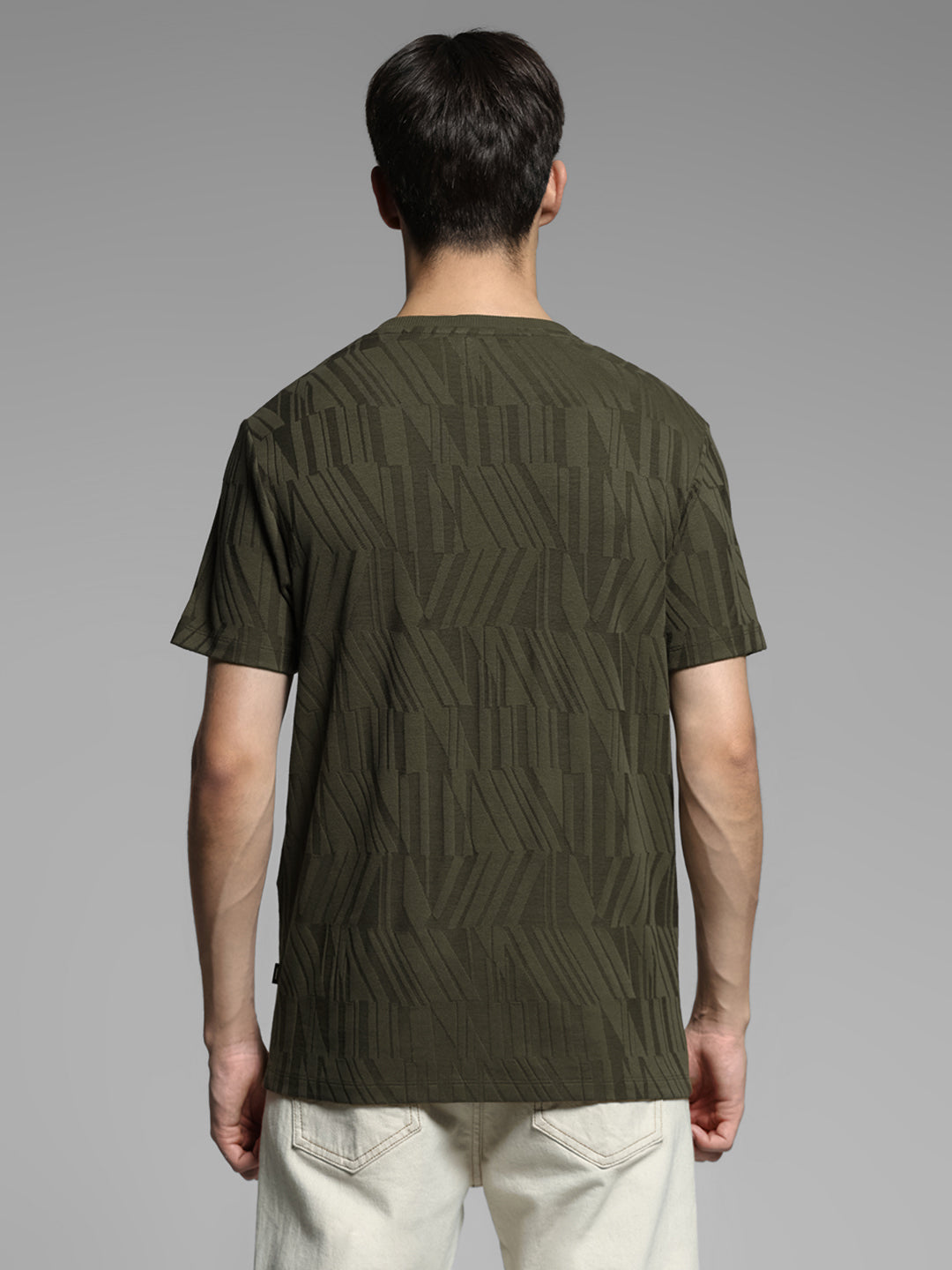 Jacquard Crew Neck T-shirt