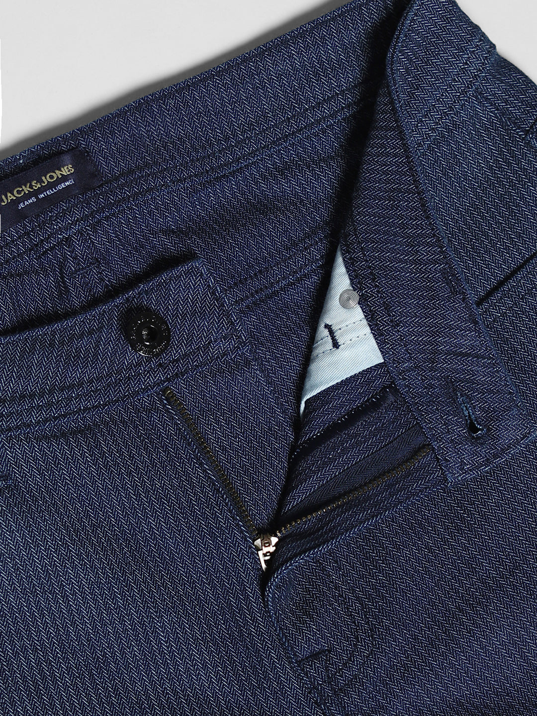 Dark Blue Low Rise Clark Regular Fit Jeans