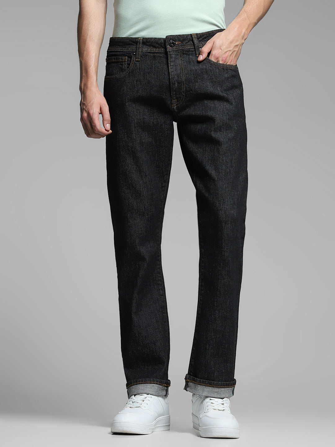JACK&JONES Black Clark Regular Fit Jeans