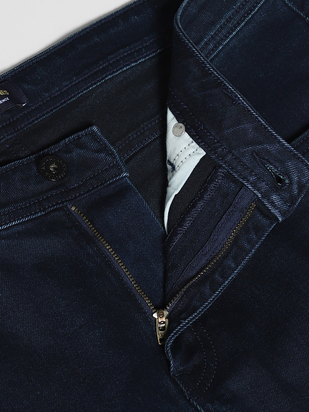 Dark Blue Low Rise Clark Regular Fit Jeans