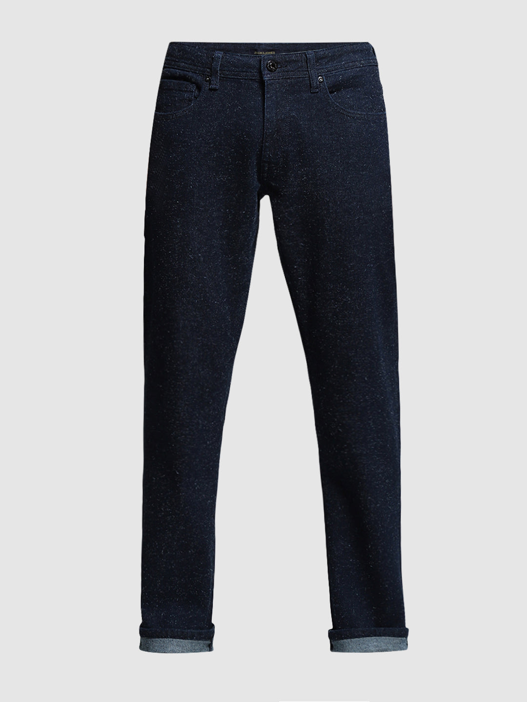 Men's Regular Fit Low Rise Dark Blue Solid Jeans