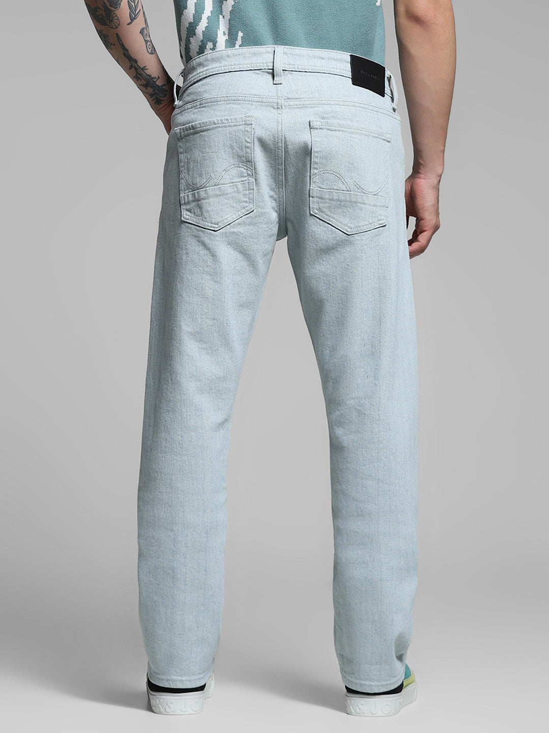 Light Grey Low Rise Clark Regular Fit Jeans