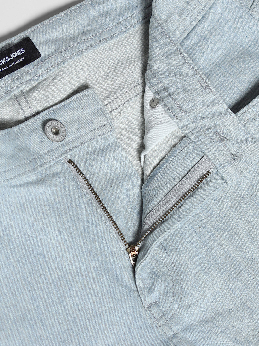 Light Grey Low Rise Clark Regular Fit Jeans