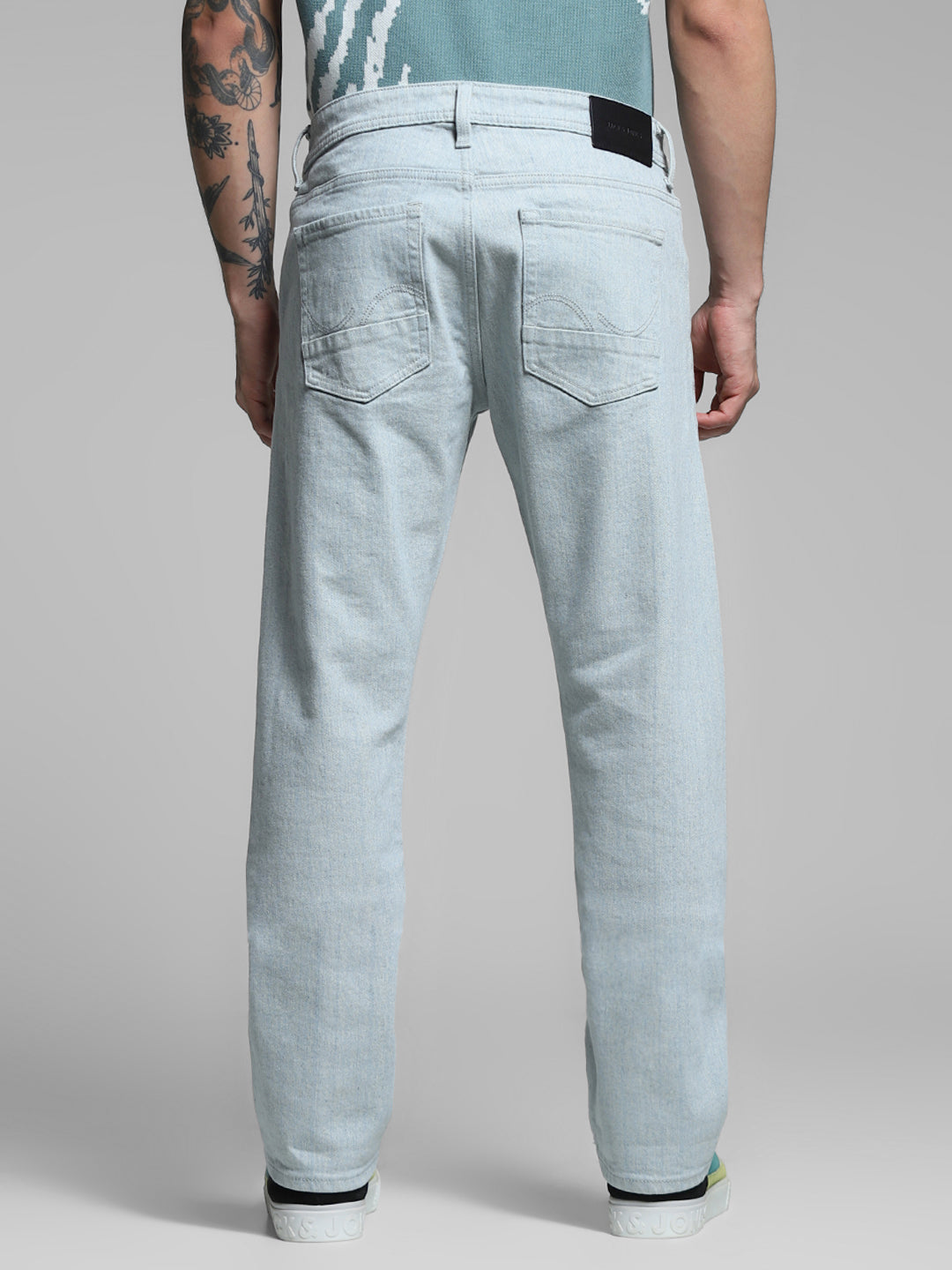 Light Grey Low Rise Clark Regular Fit Jeans