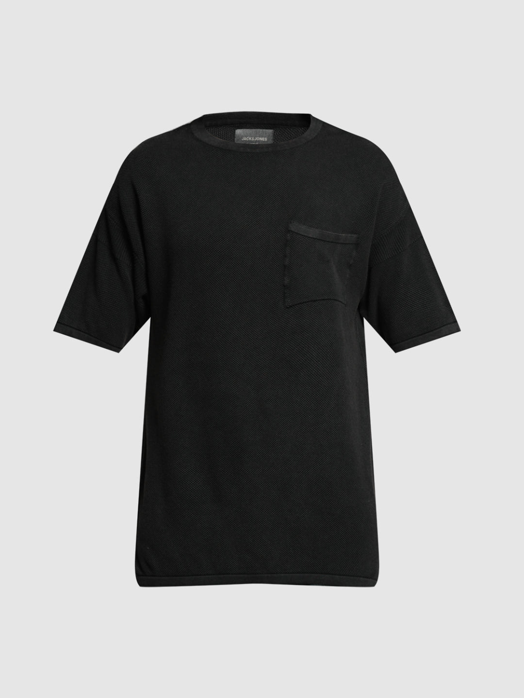 Black Cotton Washed Oversized T-shirt