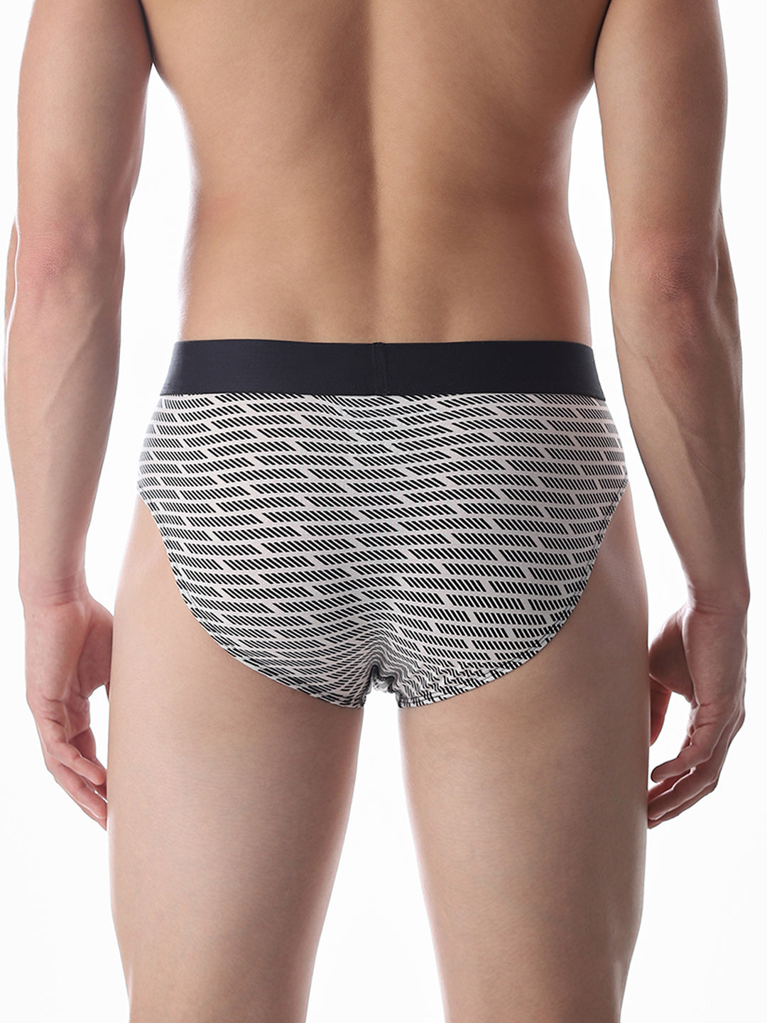 White & Black Printed Briefs