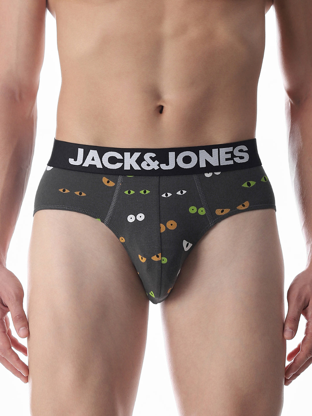 Dark Grey Printed Briefs - S