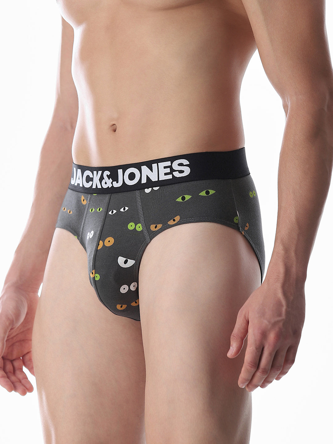 Dark Grey Printed Briefs