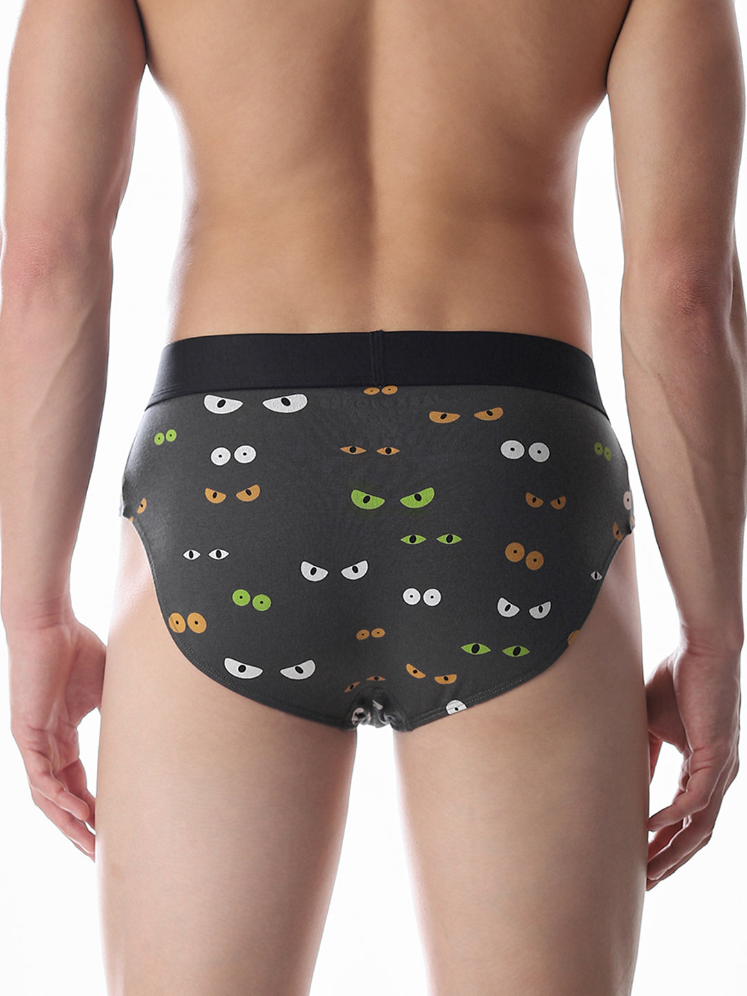 Dark Grey Printed Briefs