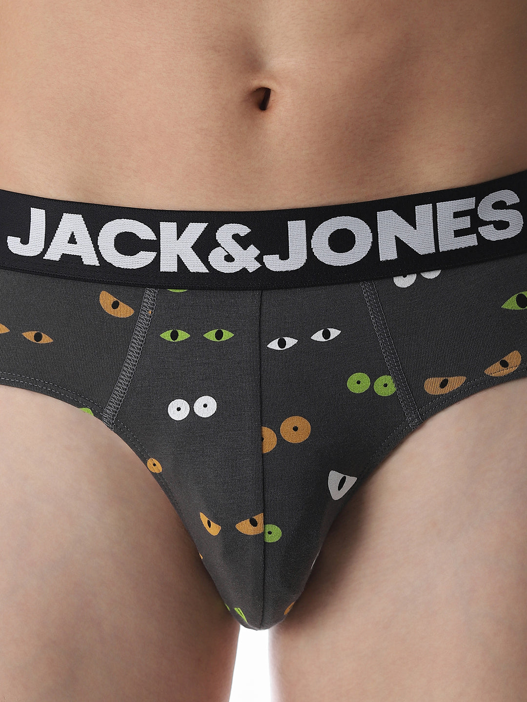 Dark Grey Printed Briefs