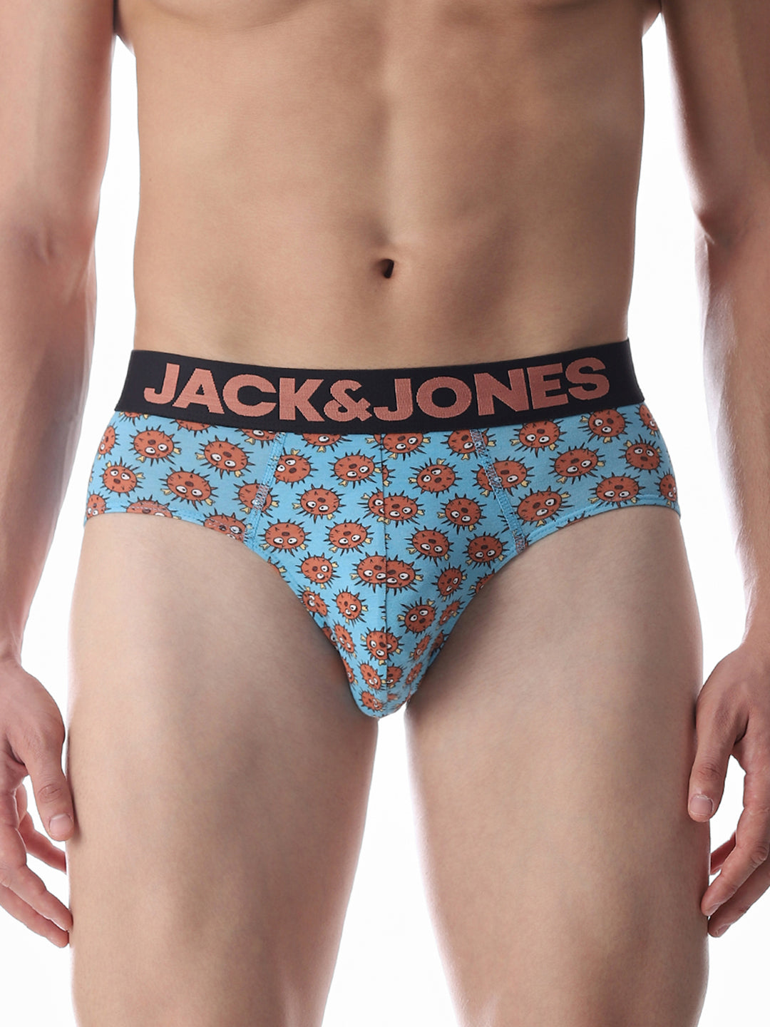 Blue Printed Briefs - S