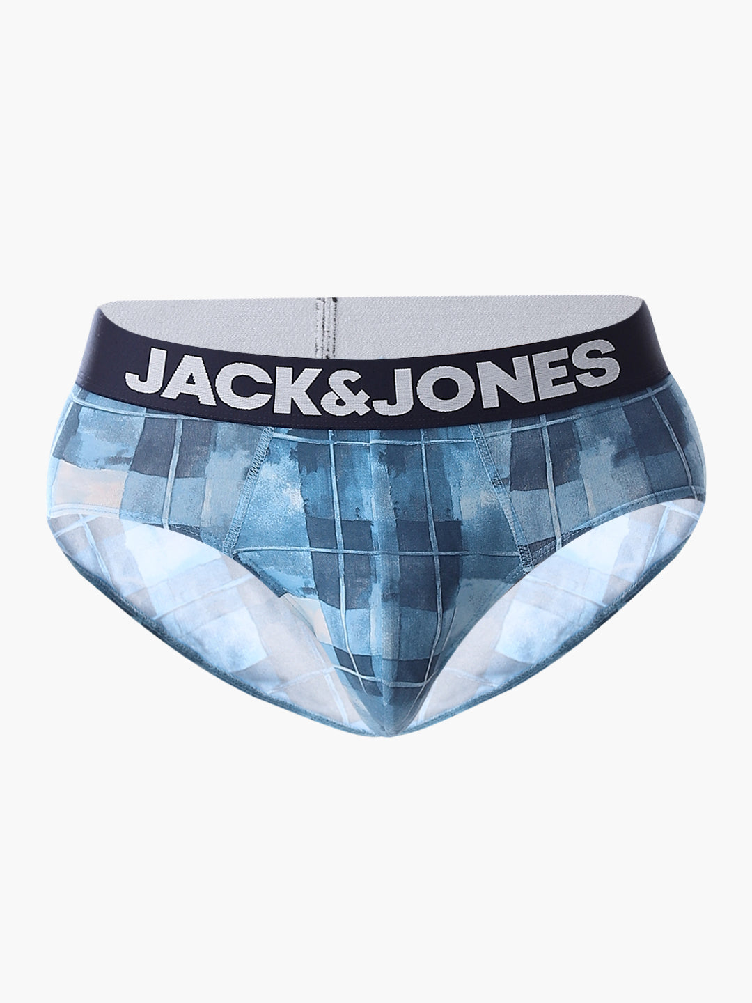 Blue Check Print Briefs