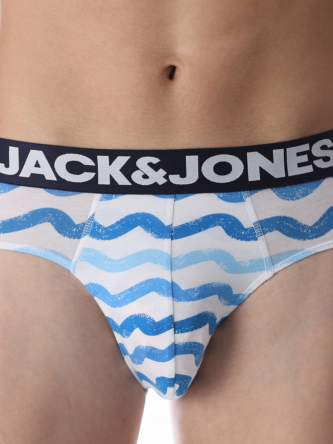 Blue Wave Stripes Printed Briefs