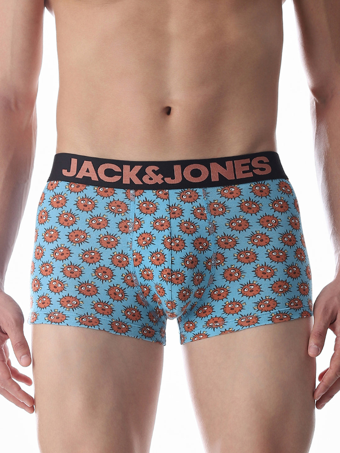 Blue Printed Trunks - S