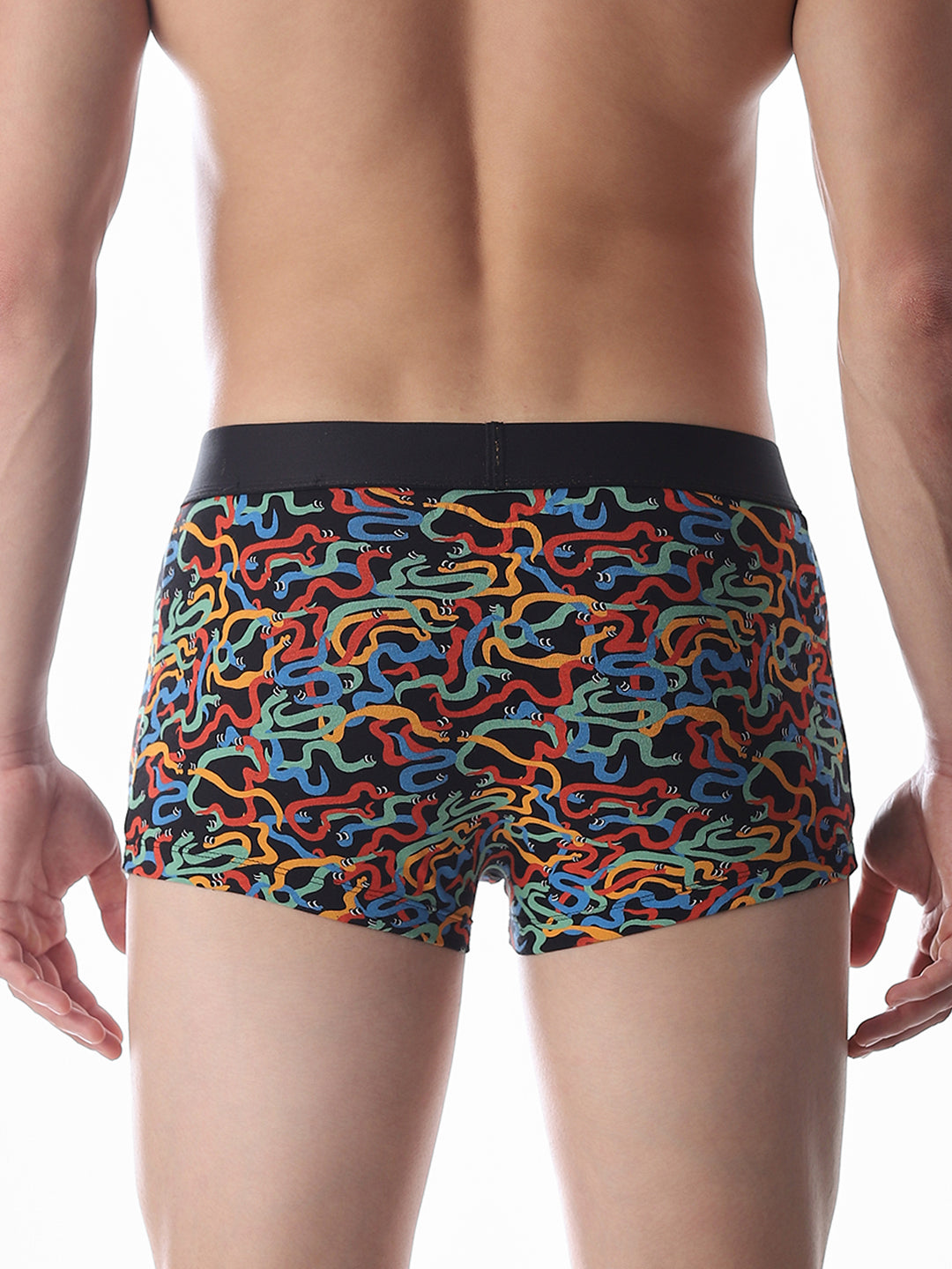 Black Snake Printed Trunks