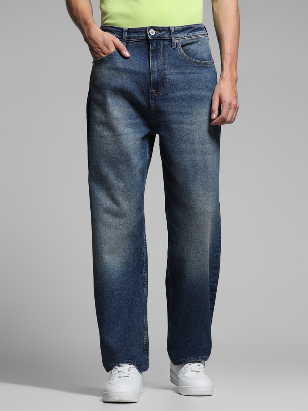 High Rise Dario Loose Fit Jeans - Blue - 28/30