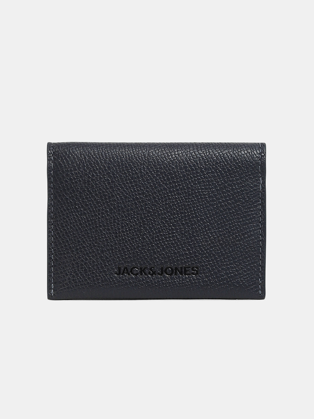 Blue Leather Card Holder - One Size