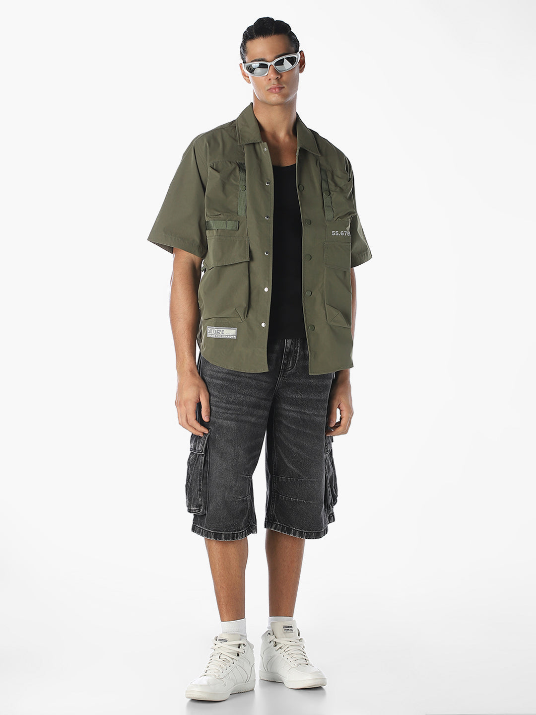 Olive Oversized Utility Shirt