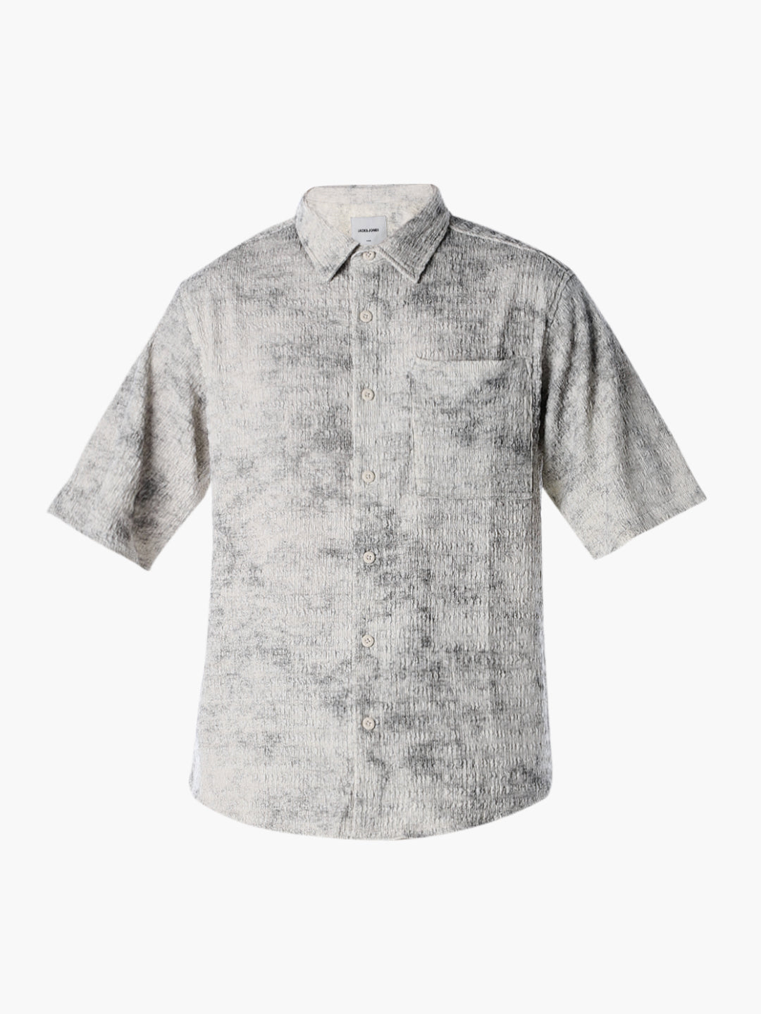 Grey Printed Knitted Shirt