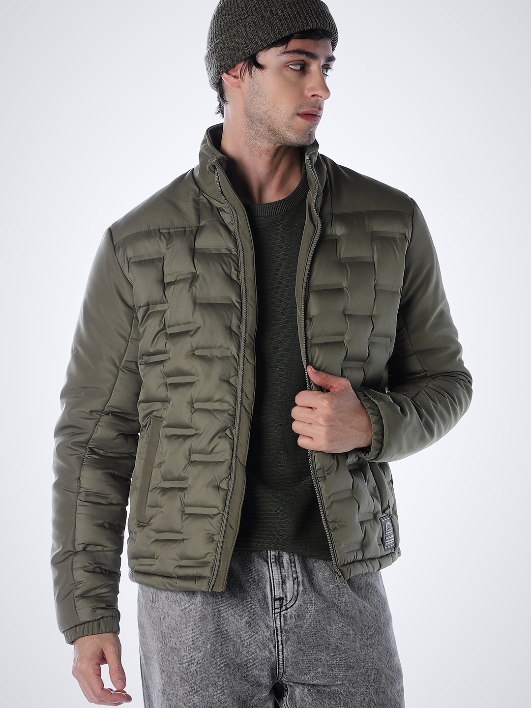 Quilted High Neck Winter Jacket