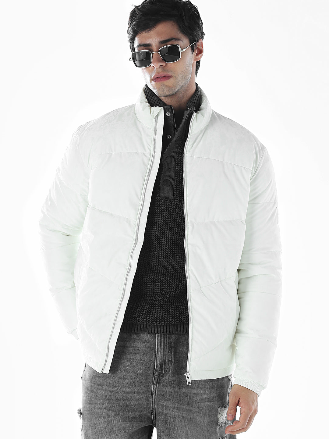 High Neck Puffer Jacket - S