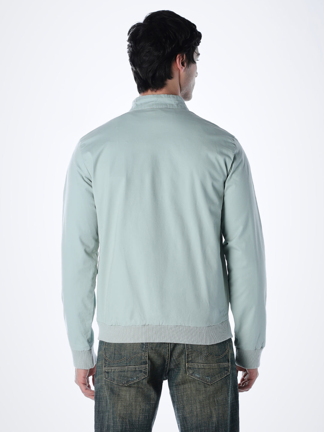 Green Regular Fit Bomber Jacket