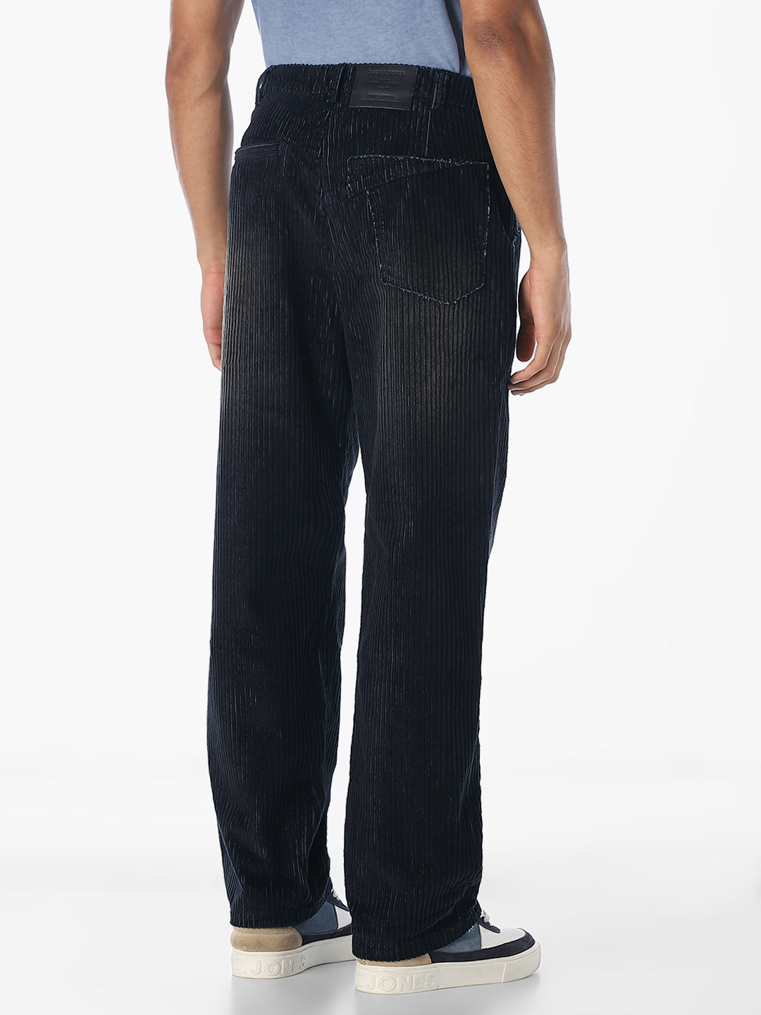 Dark Blue Dario Corduroy Loose Fit Jeans
