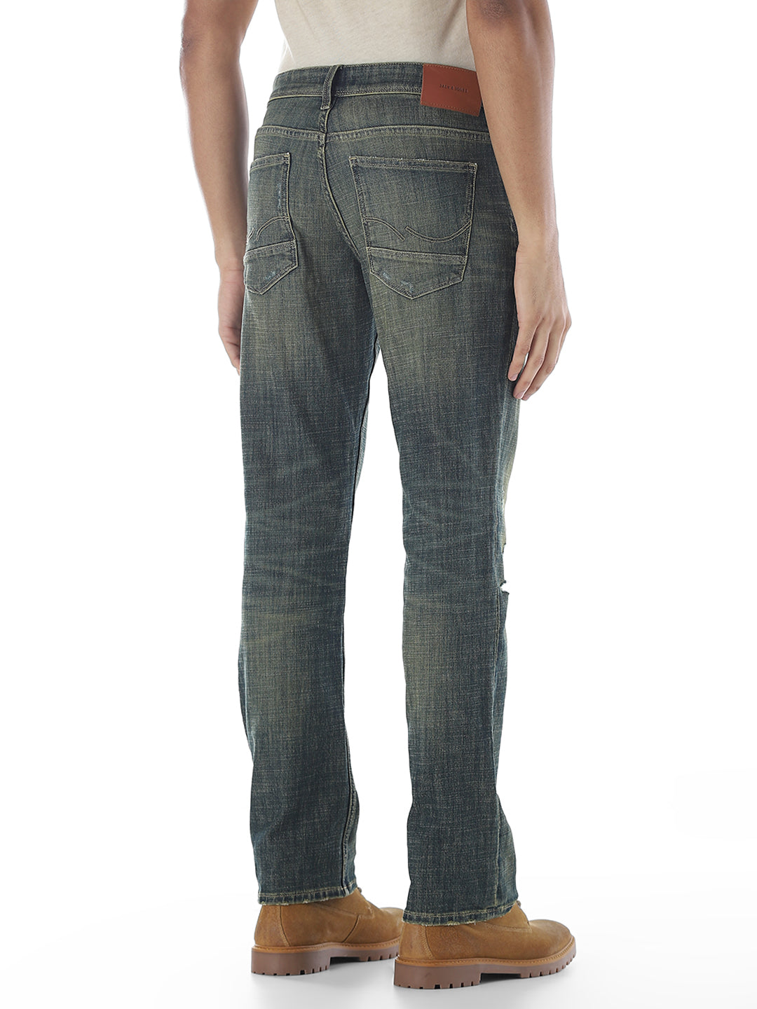 Distressed Clark Regular Fit Cropped Jeans