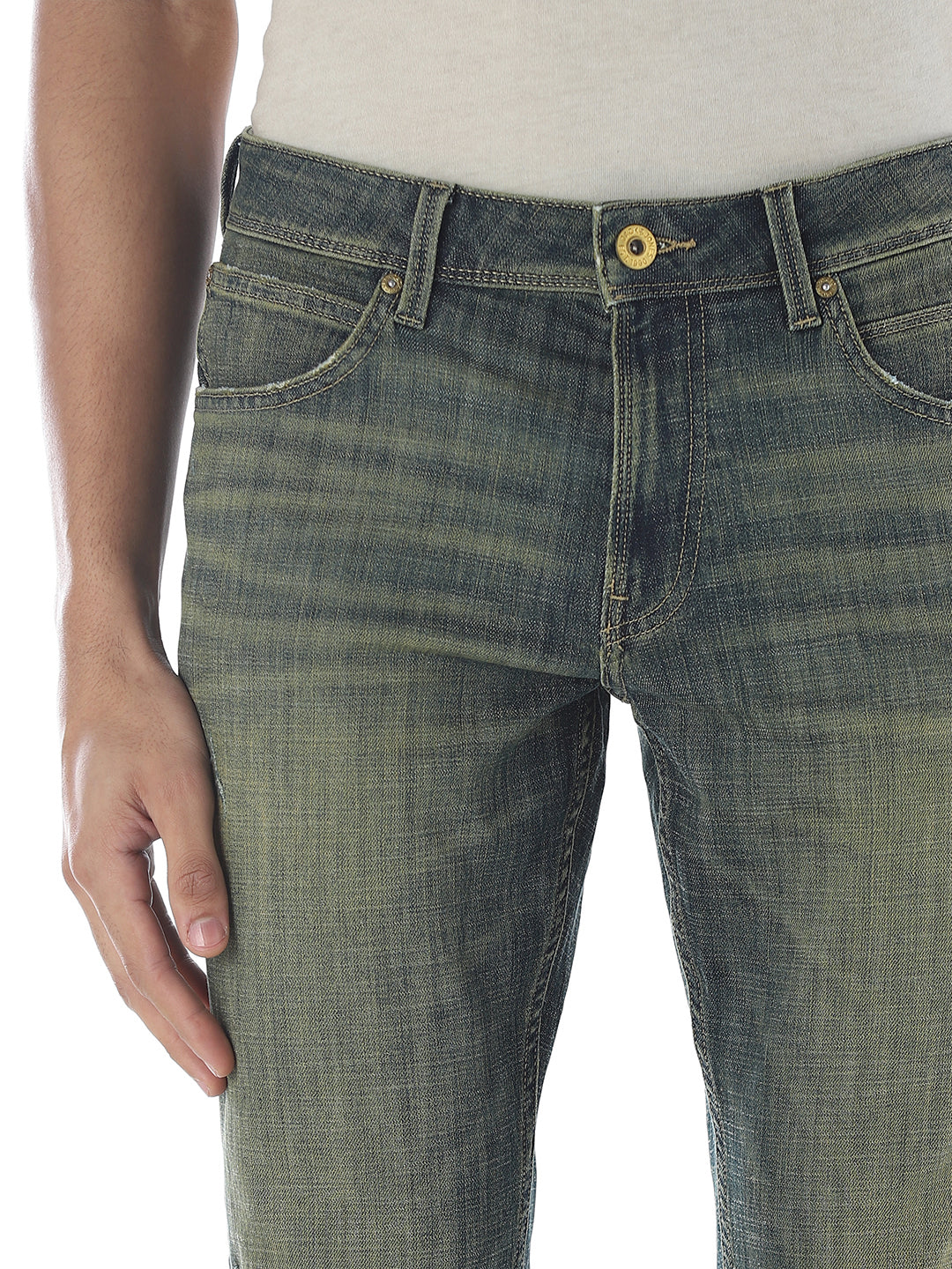 Distressed Clark Regular Fit Cropped Jeans