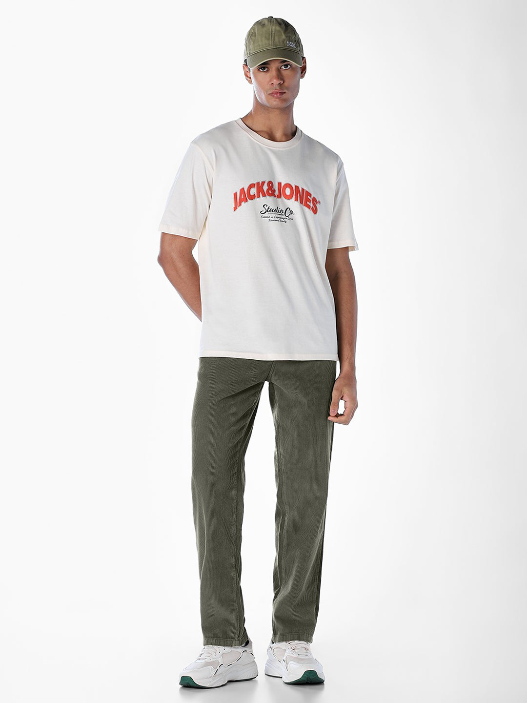 Green Cotton Corduroy Pants