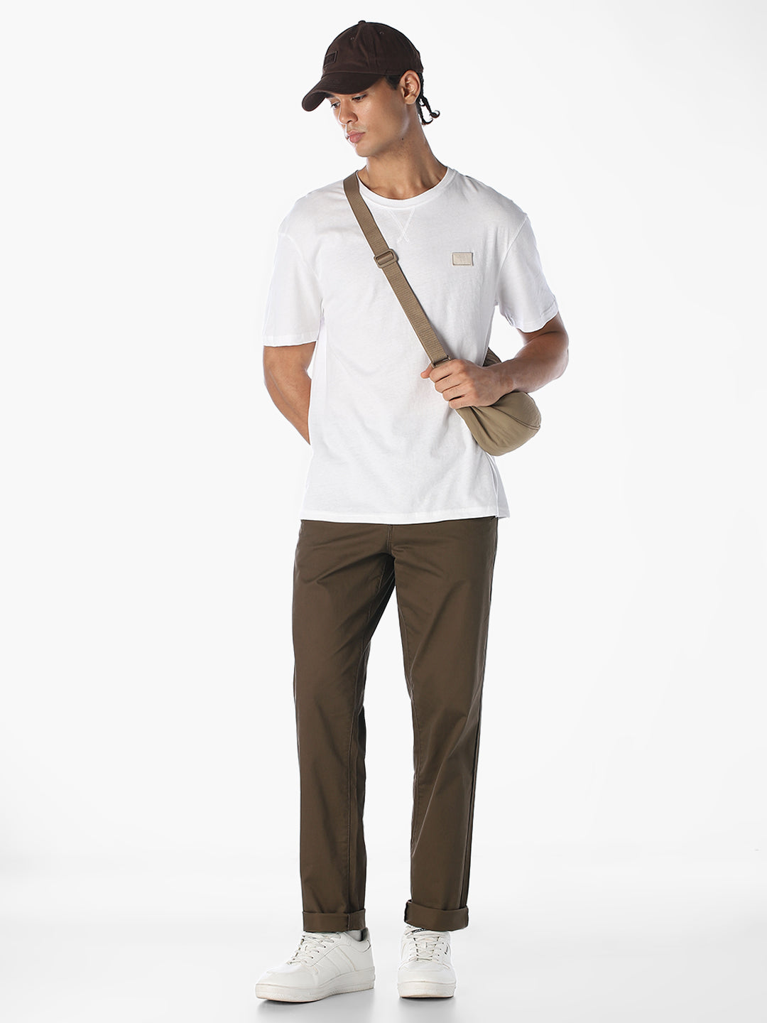 Brown Regular Fit Pants