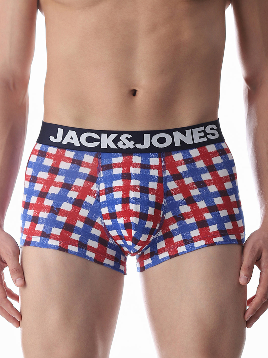 Blue Check Print Trunks - S