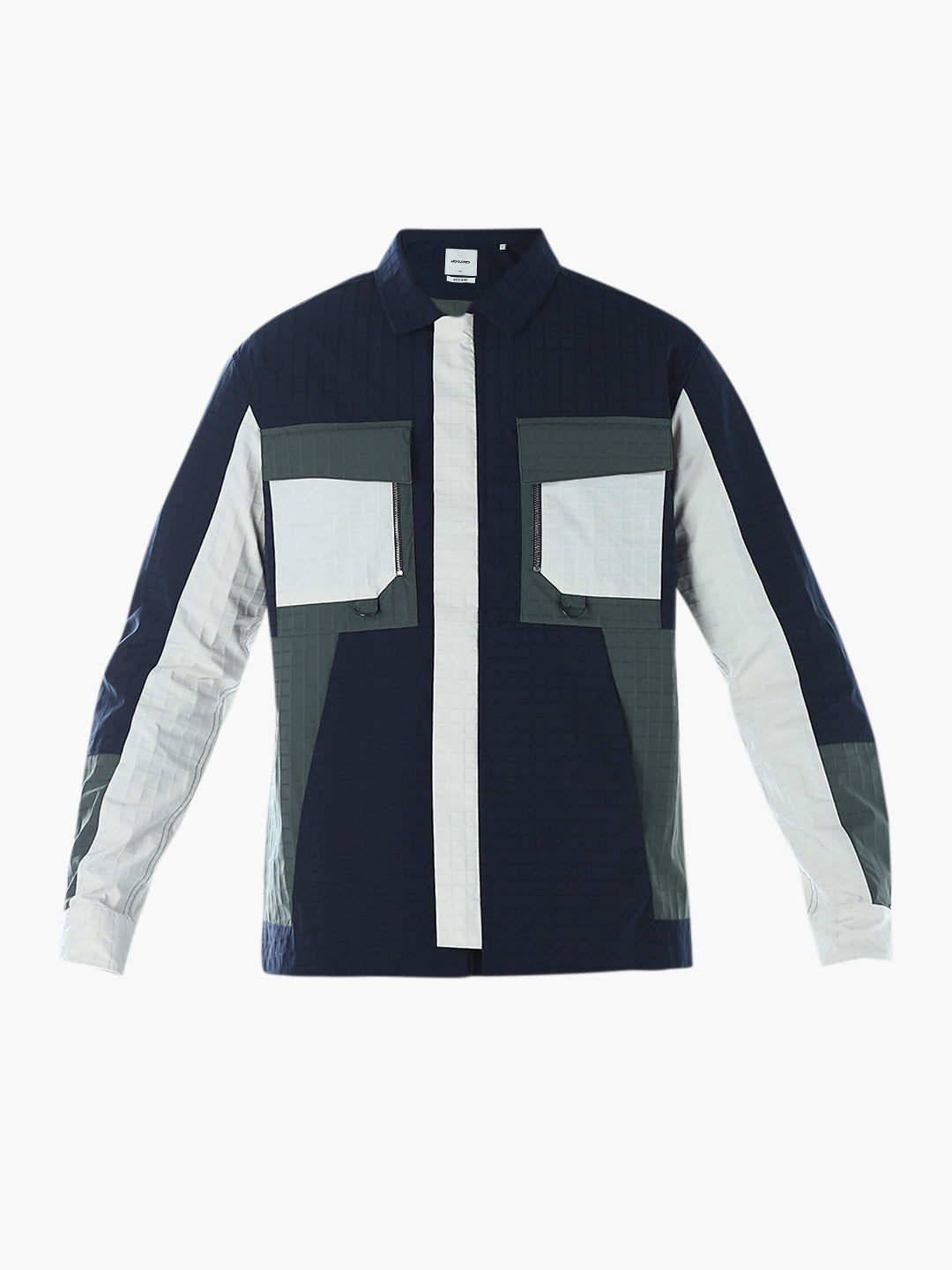 Colourblocked Zipped Jacket