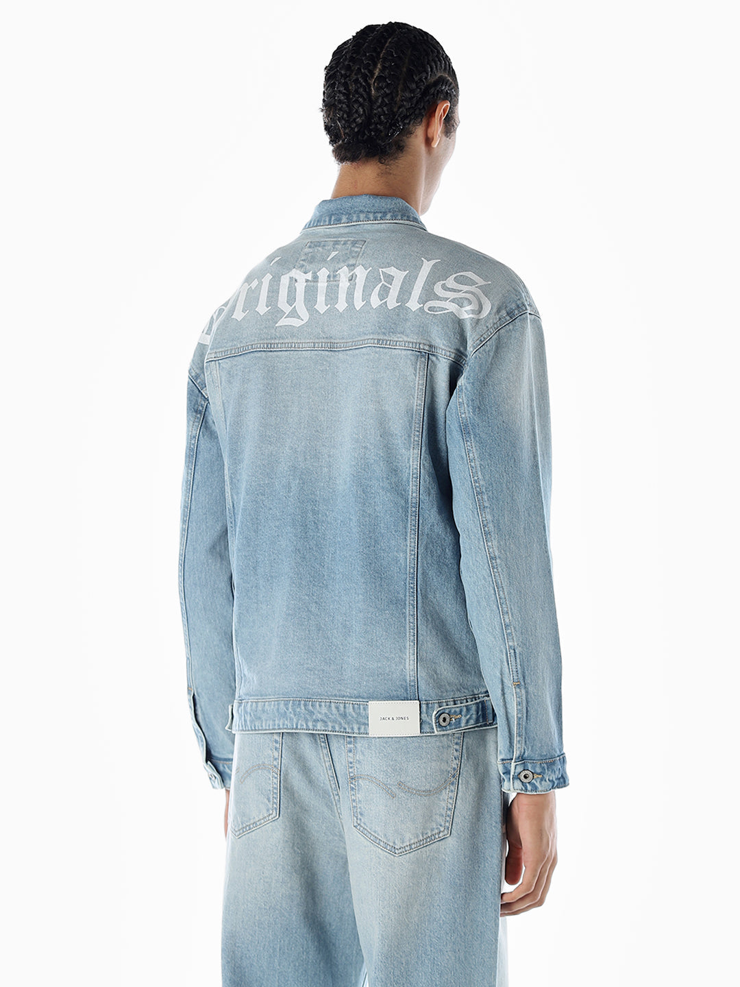 Typographic Print Denim Jacket